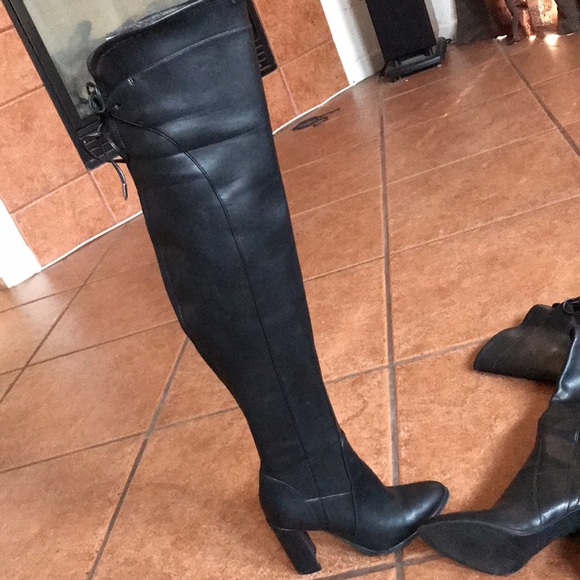 MARC FISHER BLACK OVER THE KNEE BOOTS SIZE 6.5 - Picture 2 of 15